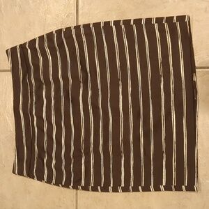 ANN TAYLOR Pencil Skirt Brown Cream Pattern Casual Office Size 0P